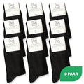Bamboe sokken zwart - 9 paar