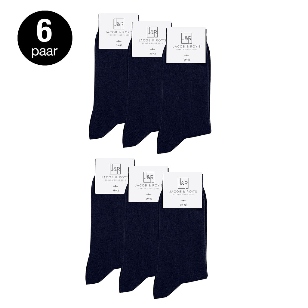 Navy sokken - 6 paar