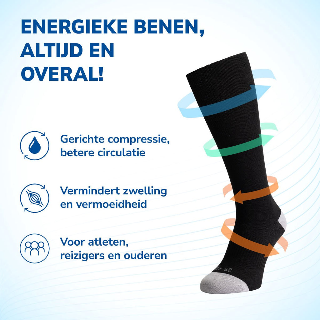Compressiekous met gerichte compressie voor betere circulatie en minder zwelling