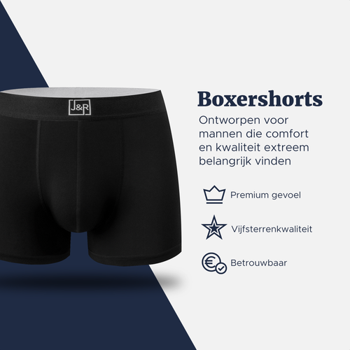 Boxershorts zwart - 10 stuks
