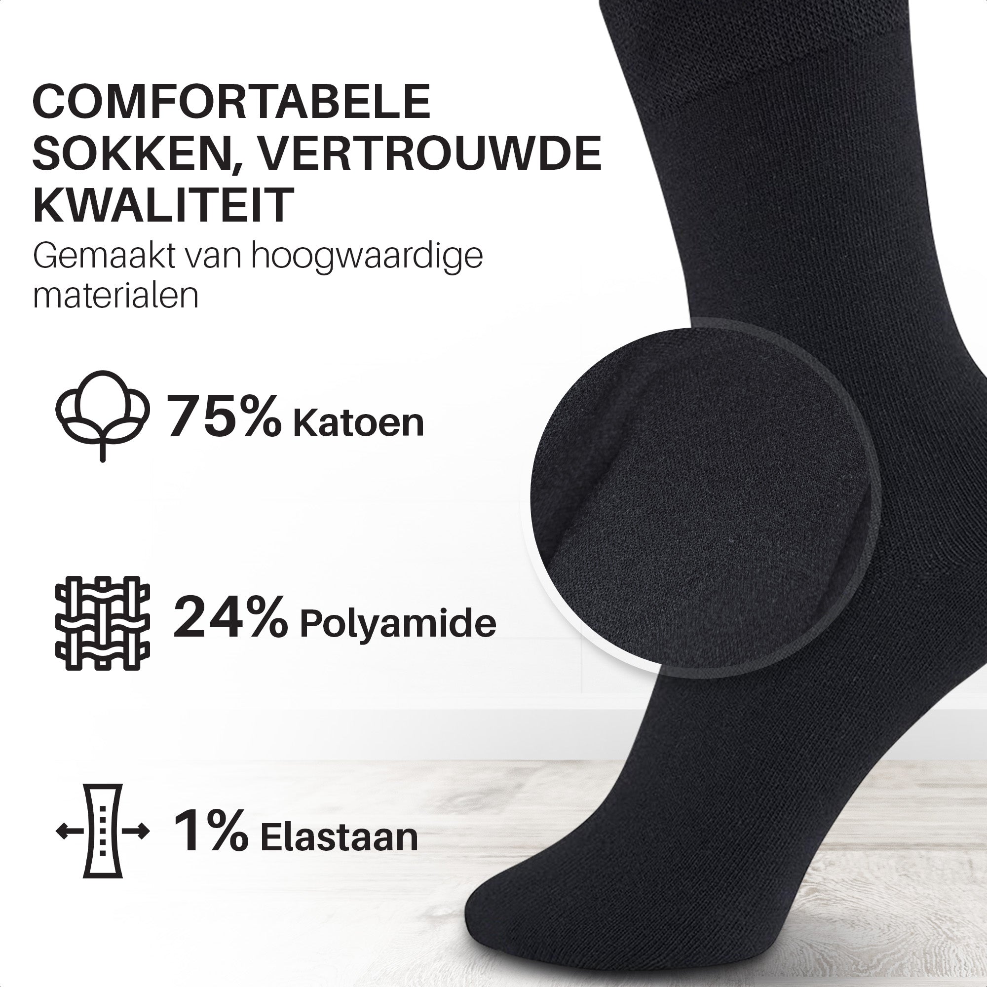 Zwarte sokken - 9 paar